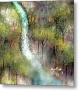 Yellowstone In The Morning Rise Metal Print