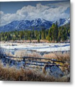 Yellowstone Winter Scenic Metal Print