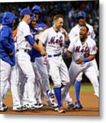 Yoenis Cespedes And David Wright Metal Print