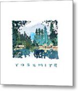 Yosemite Design Metal Print