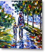 Young Father With Son Metal Print