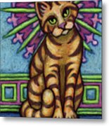 Zayne. The Hauz Katz. Cat Portrait Painting Series. Metal Print