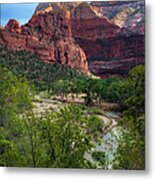 Zion Canyon And The Virgin River Metal Print