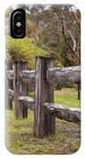 Raindrops On Rustic Wood Fence IPhone Case