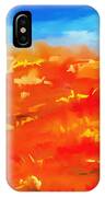 Vibrant Desert Abstract Landscape Painting IPhone Case