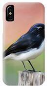 Willy Wagtail Austalian Bird Painting IPhone Case