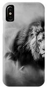 Lion - Pride Of Africa 3 - Tribute To Cecil In Black And White IPhone Case