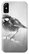 Splendid Fairy Wren In Black And White IPhone Case