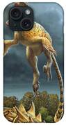 Utahraptor jumps on the back of a Gastonia armored dinosaur. Poster Print  by Sergey Krasovskiy/Stocktrek Images (11 x 17 - Item # VARPSTSKR100180P -  Posterazzi
