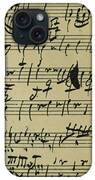Mozart Score Written When 8 Years Old iPhone Case