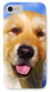 Happy Golden Retriever Painting IPhone Case by Michelle Wrighton