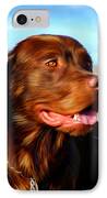 Bosco At The Beach IPhone Case by Michelle Wrighton
