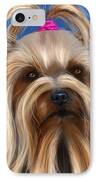 Muffin - Silky Terrier Dog IPhone Case by Michelle Wrighton