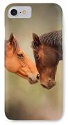 Best Friends - Two Horses IPhone Case by Michelle Wrighton