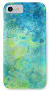 Blue Yellow Abstract Beach Fizz IPhone Case by Michelle Wrighton