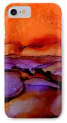 Sundown - Abstract Landscape Painting IPhone Case by Michelle Wrighton