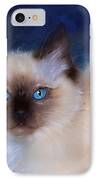 Zen Ragdoll Cat IPhone Case by Michelle Wrighton