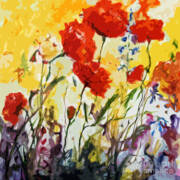 Abstract Poppies Provence Summer Breeze Painting by Ginette Callaway ...