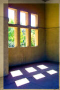 Sun Thru Windows Adobe Architecture Poster