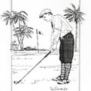 1920's Vintage Golfer Poster