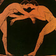 Olympic Games, Wrestling, Red-figure Poster