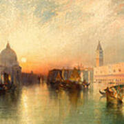 View Of Venice By Thomas Moran Poster