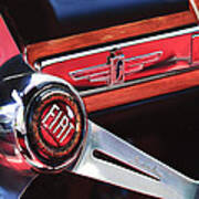 1961 Fiat 1500 S Osca Cabriolet Steering Wheel Poster