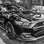 2015 Ford Mustang Gt Painted Bw Poster