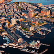 Aerial Morning View Of Harbor #1 Poster