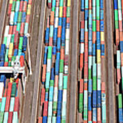 Aerial View Of A Large Container #1 Poster