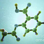 Aspirin Molecule #1 Poster