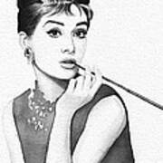Audrey Hepburn Portrait Poster