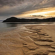 Beach Pattern At Sunrise Anchorage Bay #1 Poster