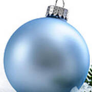 Blue Christmas Bauble 1 Poster