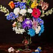 Bosschaert - Flowers In Glass Vase #1 Poster