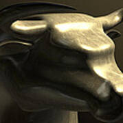 Bull Market Bronze Casting Contrast #1 Poster