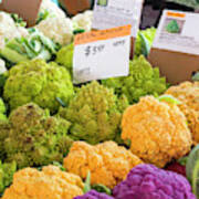 Cauliflower Market Stall #1 Poster