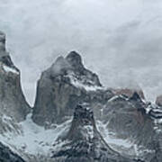 Clouds Over Snowcapped Mountains #1 Poster