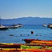 Colorful Kayaks Lake Tahoe Poster