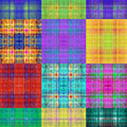 Colorful Plaid Triptych Panel 1 Poster