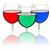 Colorful Wine Glasses #1 Poster