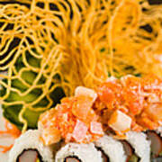 Crab And Salmon Roll Poster