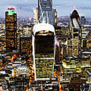 Elevated View Over City Of London #1 Poster