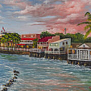 Front Street Lahaina At Sunset Poster