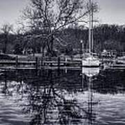 Frozen Sailboat And Cloudy Ice #1 Poster