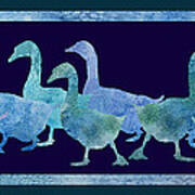 Geese Batik #1 Poster