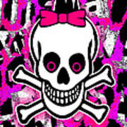 Girly Punk Skull #1 Poster