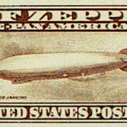 Graf Zeppelin, U.s. Postage Stamp, 1930 Poster