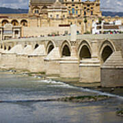 Mezquita And Roman Bridge In Cordoba #1 Poster