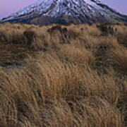 Mount Taranaki At Dusk New Zealand #1 Poster